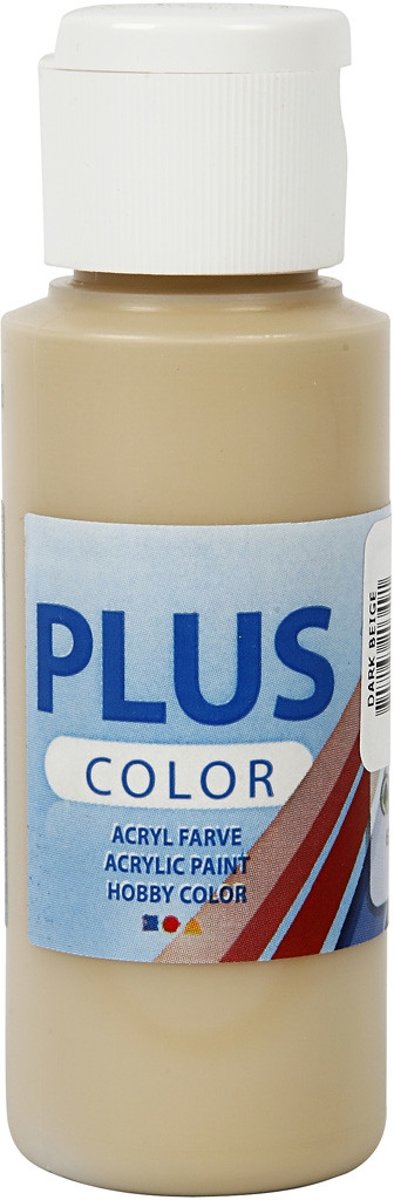 Plus Color acrylverf, dark beige, 60ml [HOB-39655]